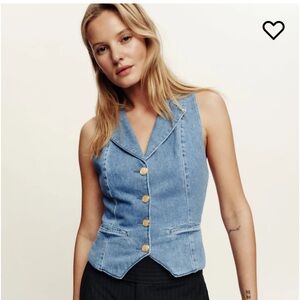 Reformation Nova Denim Vest